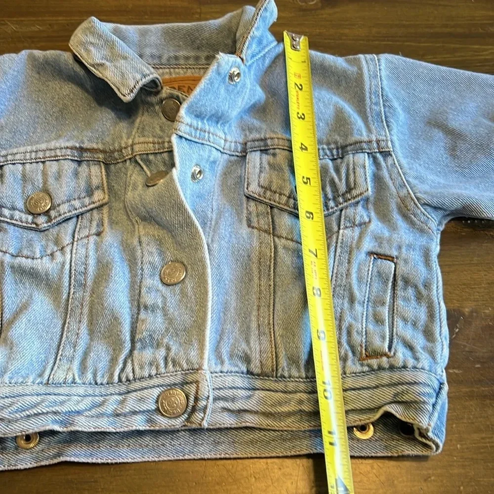 Vintage Baby Gap Light Wash Denim Jacket Jean Snap Button 12 months